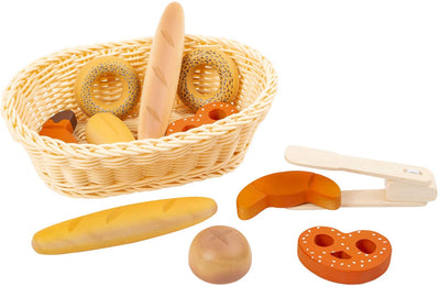 Kleiner Fuß Plastikbrotkorb mit Spielen Brot, 12dlg.