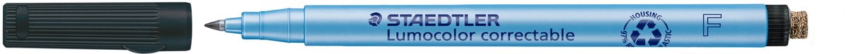 Staedtler Filzstift OHP Lumo F 305 korrigierbar schwarz | Umkarton mit 10 Stück | 10 Stück