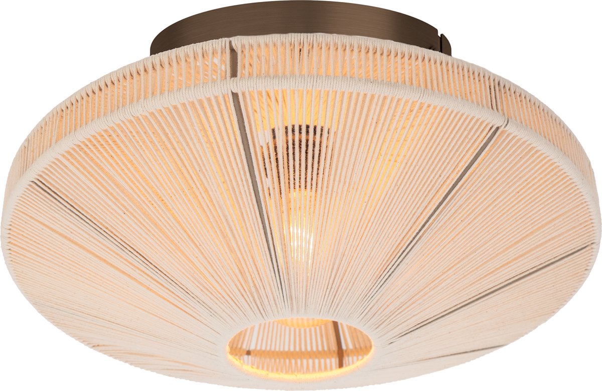 Eglo Orimini Deckenleuchte – E27 – ø 38 cm – Cremebronze – Textil