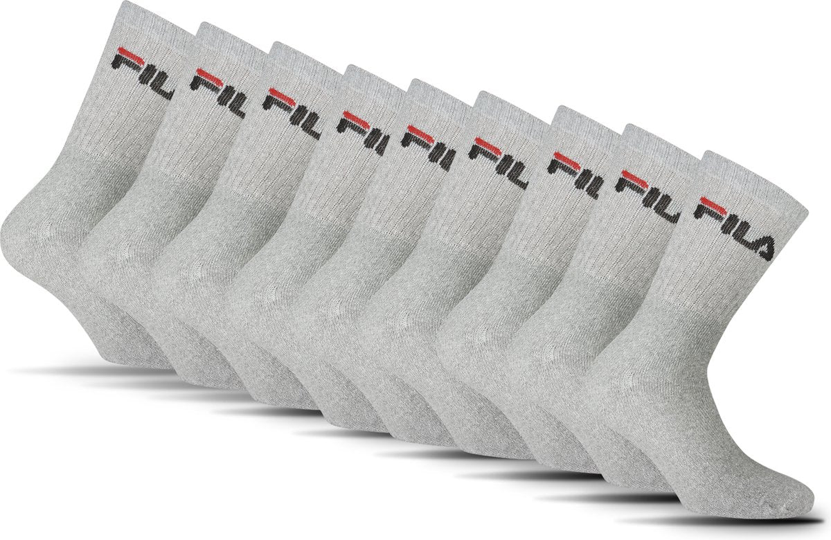 Fila Crew Sportsocken – Größe 43 46 – 9er-Pack – Grau