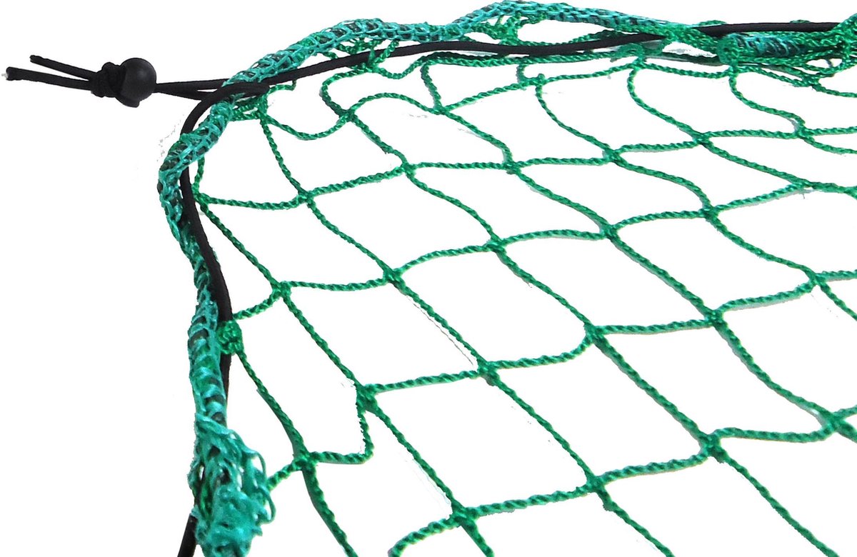 Crossafe Anhängernetz Anhänger 200x350cm, mit Gummizug mit Stopper, Maschenweite 50x50 mm Abdecknetz grün