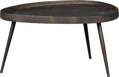 Woood rohe Beistelltische – Zink – antike Bronze – 39 x 71 x 52