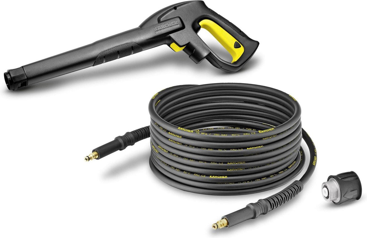 Kärcher HK 12 m Hochdruckschlauchset - inkl. g 180 q Ersatzpistole – 12 m Hochdruckschlauch – Adapter zum Schnellanschluss