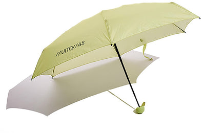 Muitomas Regenschirm kompakt – leicht – Teleskopgriff – rutschfester Griff – Kordel und Bezug – grün