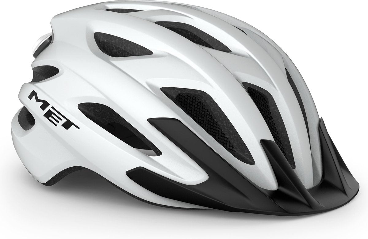 Mit Crossover-Fahrradhelm Herren Damen – City-Fahrradhelm Erwachsene – Größe M – Weiß matt