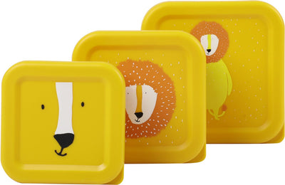 Trixie 3er Set Snackboxen – Mr. Lion – 3-teilige Snackbox – leicht zu öffnen – ideal für Kinder