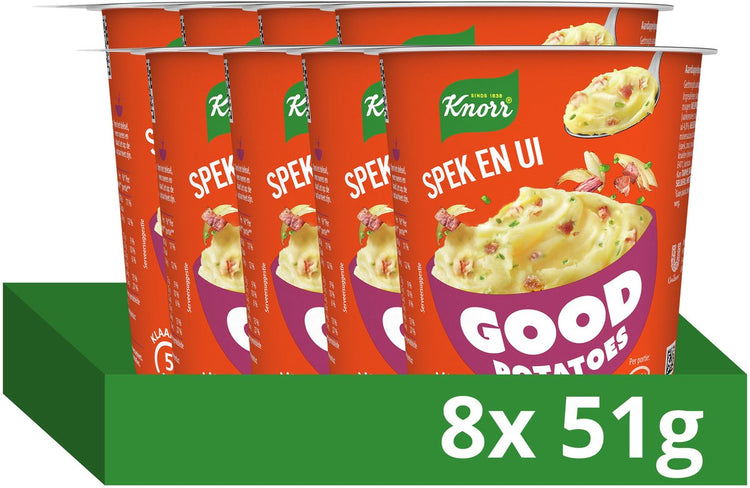 Knorr gute Kartoffeln – Speck und Zwiebeln – fertig in 5 Minuten – 8 x 51 g