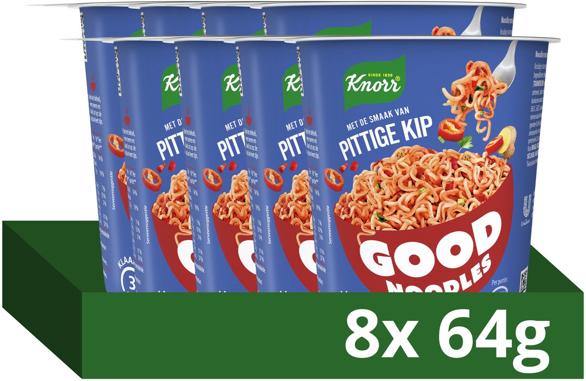 Knorr gute Nudeln – würziges Hähnchen – fertig in 3 Minuten – 8 x 64 g