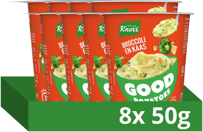 Knorr gute Kartoffeln - Brokkoli und Käse - in 5 Minuten fertig - 8 x 50 g