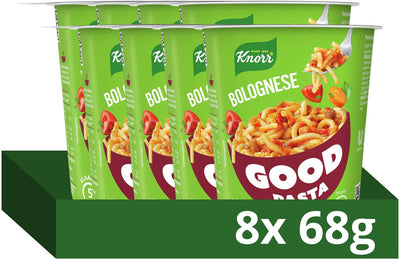 Knorr gute Pasta – Bolognese – fertig in 5 Minuten – 8 x 68 g