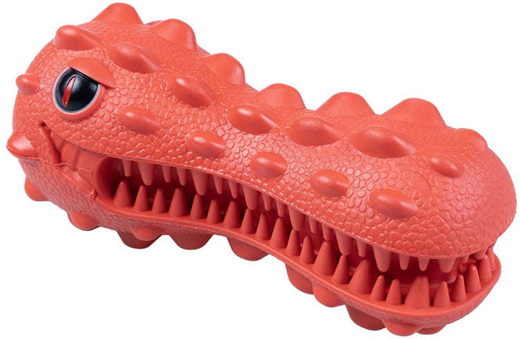 Duvo plus Playtime Kauspielzeug Griplay Dinokopf für Hunde 16x7x7cm rot