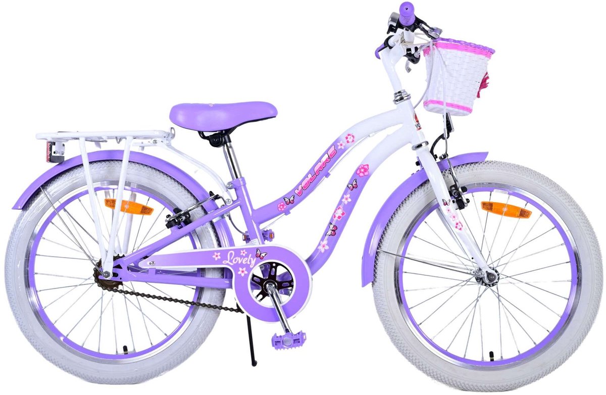 Volare Lovely Children's Bike Girls 20 Zoll lila zwei Handbremsen