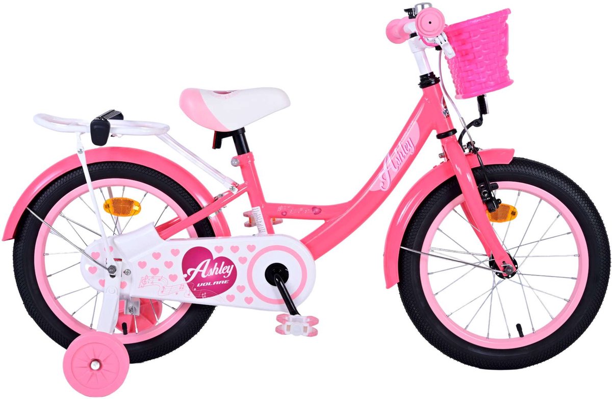 Volare Ashley Children's Bicycle - Mädchen - 16 Zoll - rosa Rot