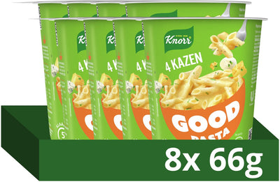Knorr gute Pasta – 4 Käsesorten – fertig in 5 Minuten – 8 x 66 g
