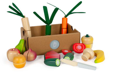 Kleiner Fuß Holz geschnittenes Gemüse Spielset frisch, 14dlg.