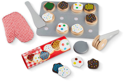 Melissa Doug Holzset zum Ausstechen und Backen von Keksen (Spielnahrung, hochwertige Materialien, 30 Spielteile).