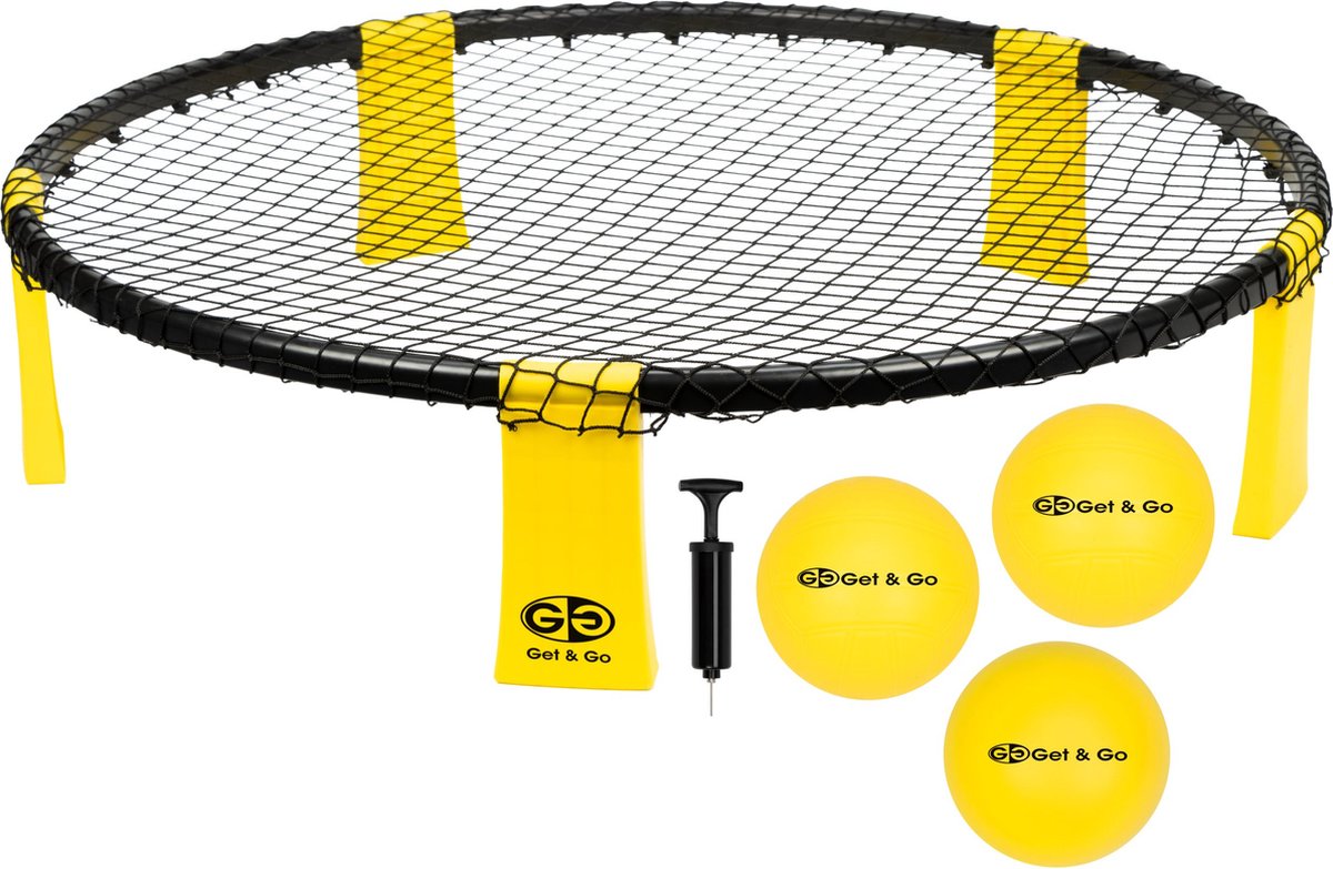 Los geht’s – Smash-Ball-Set – inklusive 3 Bällen + Pumpe – gelb schwarz