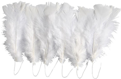 Creativ Company Federn, L: 11-17 cm, weiß, 18 Knäuel 1 Box