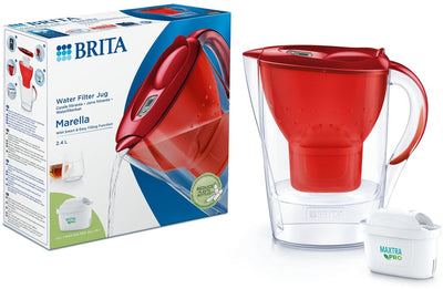 Brita - Wasserfilterkanne - Marella Cool - 2,4l - Rot - inkl. 1 Maxtra Pro All-in-1-Filterkartusche
