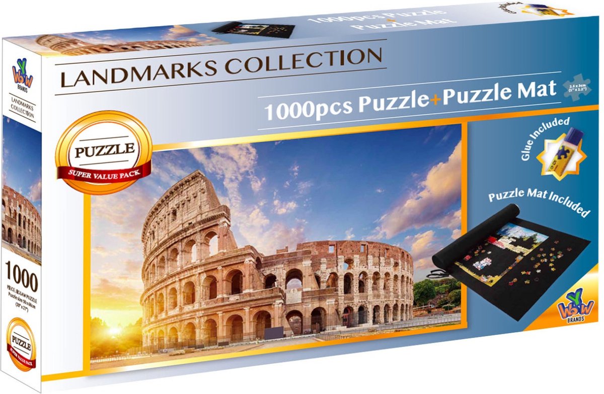 Braet Superpack Puzzle 1000 Teile + Kleber und Matte – Colloseum.