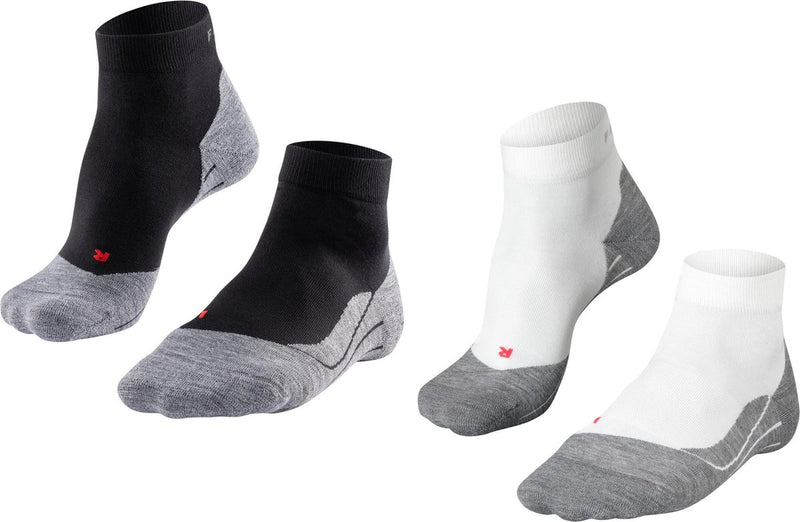 Falke ru4 kurze 2er-Pack Laufsocken Anti-Blasen, mittlere Polsterung Baumwolle Multipack Sportsocken Damen Mehrfarbig – Größe 37-38