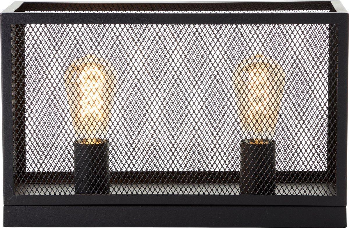 Brilliant Maze - Tischlampe - E27 max 2x60w - Schwarz