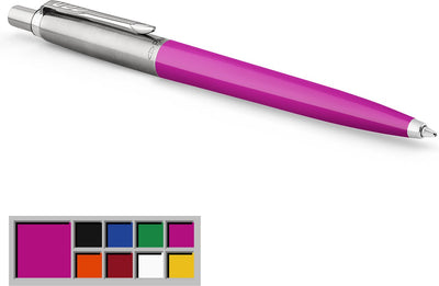 Parker Jotter Originals Kugelschreiber | klassisches Magenta-Finish | mittlere Spitze mit blauer Tinte | 1 Stück