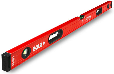 Sola Alu Wasserwaage groß rot3 150, 150cm 3 Fläschchen 0,50mm m 2 Griffe - 01219501 - 01219501