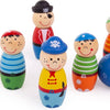 Bigjigs Holz Bowling Set Pirates, 7dlg.