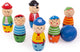 Bigjigs Holz Bowling Set Pirates, 7dlg.