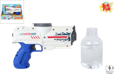 Sonne Fun Sun Fun Wasserpistole Elektrische Elektroflasche mit weißer Blau, 18 cm