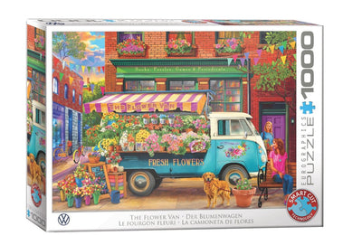 Eurographics Volkswagen – Der Blumenwagen – Bigelow-Illustrationen – 1000 Teile 68×48cm (B×H) – Puzzle