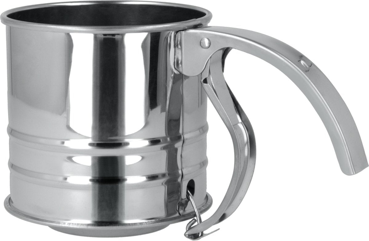 Metaltex - Mehlsieb - Mehlsieb - Puderzucker - 225g Inhalt - Edelstahl - Spülmaschinenfest - Griffklemme