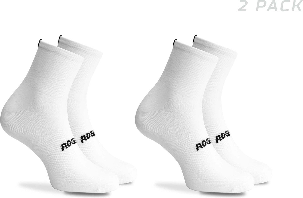 Rogelli Essential Radsocken – 2er-Pack – Weiß – 44 47