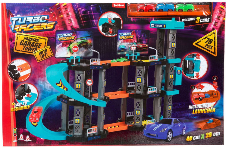 Toi-toys Turbo Racers Parkhaus mit Aufzug