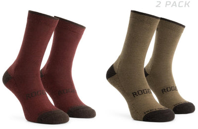 Rogelli Radsocken aus Merinowolle – 2er-Pack – Burgunderbraun – 40 43