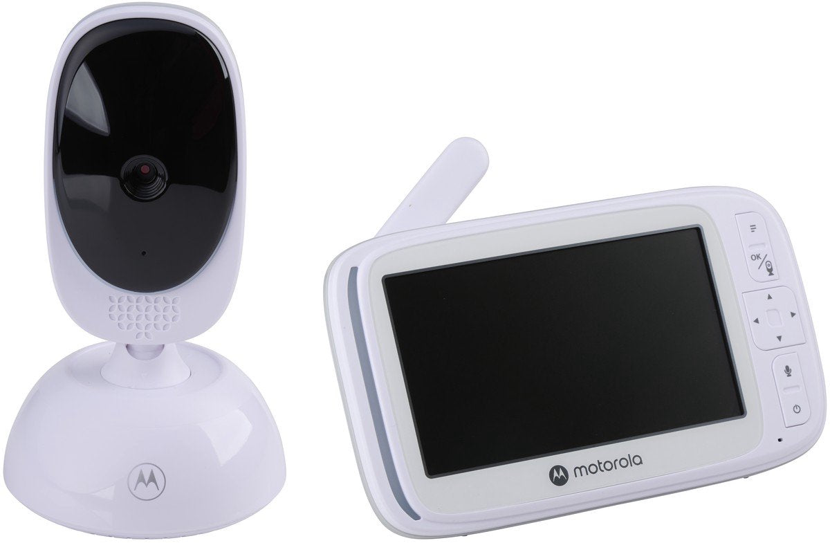 Motorola Kinderzimmer-Babyphone mit Kamera – Babyphone VM75 – Babykamera mit Farbdisplay, Zwei-Wege-Kommunikation, Schlafliedern und Infrarot-Nachtsicht – 300 m Reichweite