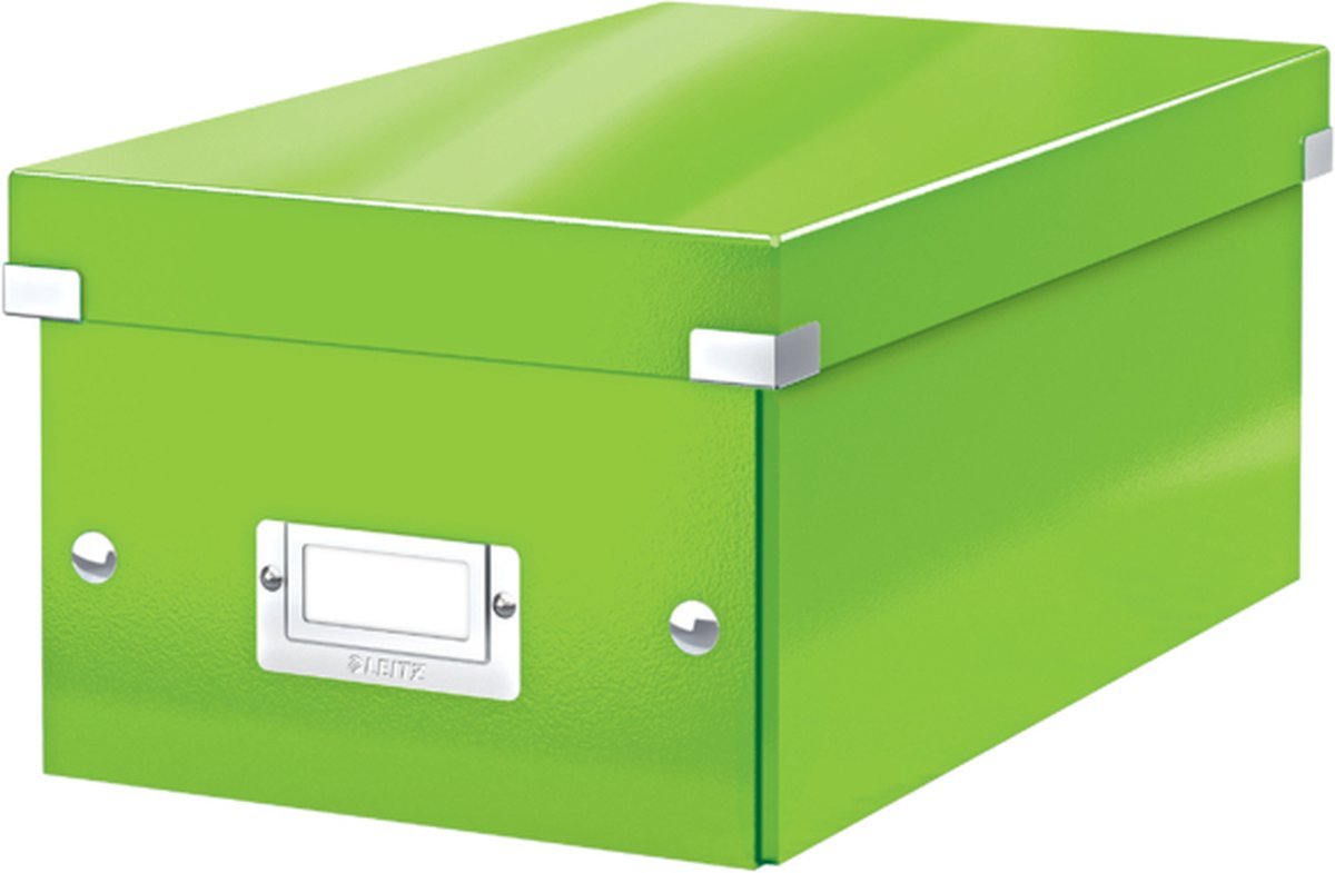 Leitz Wow Click Store Aufbewahrungsbox aus Karton – 84 % recycelter Karton – 21 x 15 x 35,2 cm (B x H x T) – ideal für den Heimarbeitsplatz – grün