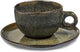Surface by Sergio Herman Serax Cappuccino-Tassen mit Untertasse – Indi-Grau – 4 Stück