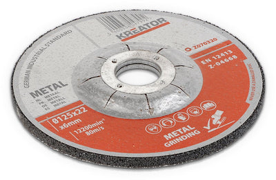 Kreator krt070320 Schleifscheibe – 3 Stück – Metall – ø125 – 6 mm