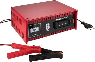 Absaar Batterieladegerät 12 V 6 A – für Blei-Säure-Batterien und AGM-Batterien – 15–60 Ah