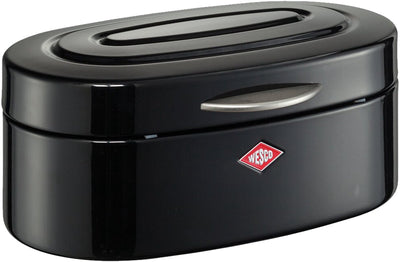 Wesco einzelner Elly-Brotkasten | 8,5 Liter | Metall - schwarz | Brotaufbewahrungsbox