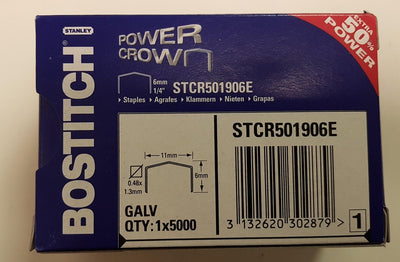 Bostitch Heftklammern stcr5019 | 6mm | Schachtel mit 5.000 Heftklammern
