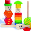 Eichhorn Holzstapel -Puzzle -Figuren