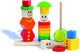 Eichhorn Holzstapel -Puzzle -Figuren