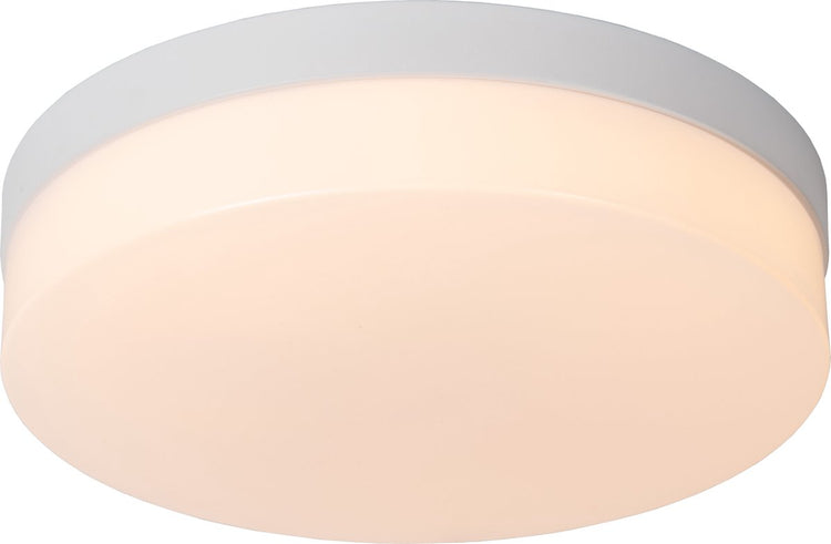 Lucide Biskit - Deckenleuchte (Deckenleuchte) Badezimmer - ø 28 cm - LED - 1x18 W 2700 K - IP44 - Bewegungssensor - Weiß