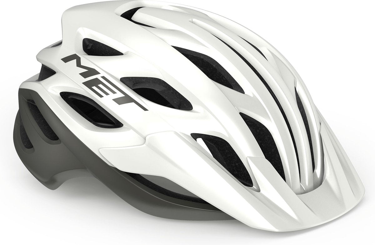 Mit Veelo Mips Fahrradhelm Herren Damen – Fahrradhelm Mountainbike Erwachsene – Elektrofahrrad – Citybike – Größe L (58-61cm) – Weiß Grau Matt (Weiß)