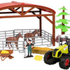 Toi-Toys Ackers Ville Horse Stall mit Traktorlicht und Soundspiel-Set, 14dlg.