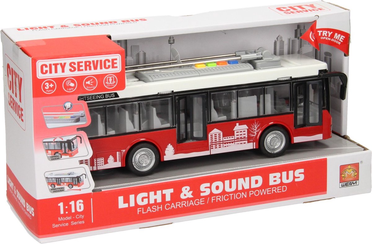 Stadtbus mit Licht und Geräusch