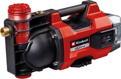 Einhell Akku-Gartenpumpe Aquinna 18 30 F LED Li Solo – Power X-Change – 18 V Li-Ion – 3000 l/h – max. Saughöhe: 28 m - Eco-Boost-Modus - Überlast- und Frostschutz - exkl. Akku und Ladegerät